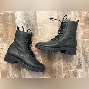 Dolce Vita Black Zip Up Combat Boots Size 8.5